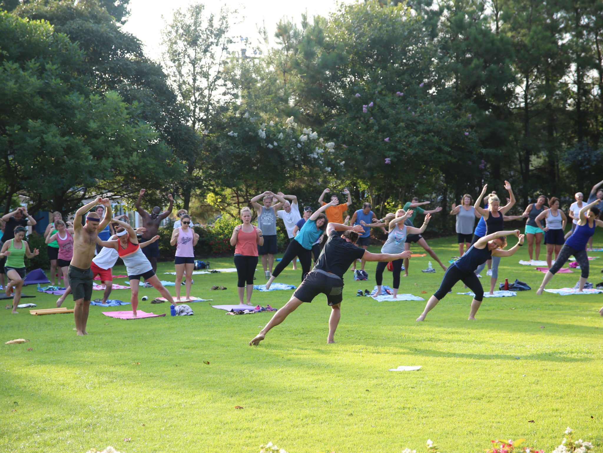 Outdoor exercise class